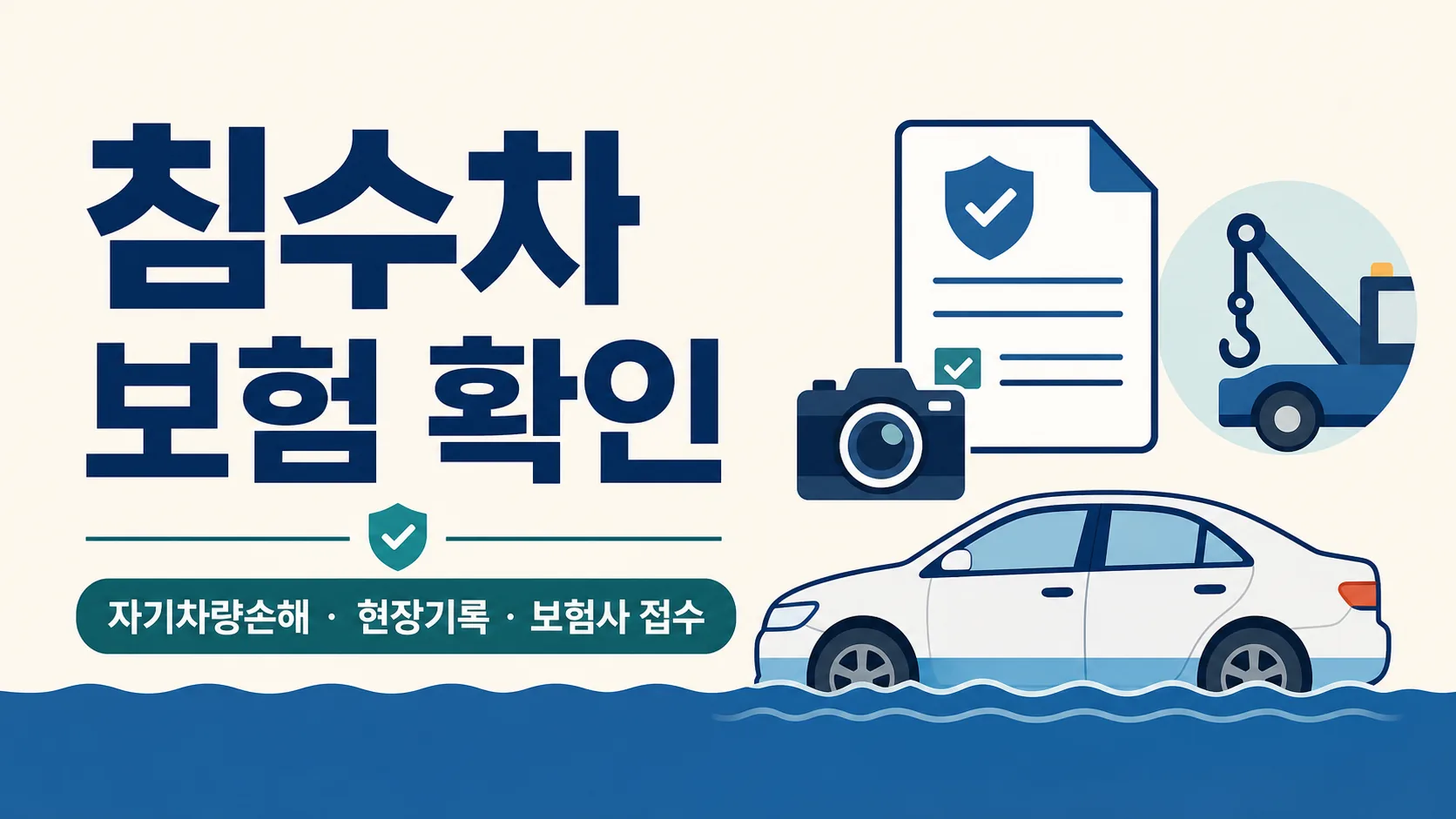 침수차 자기차량손해 현장기록 보험사 접수 확인
