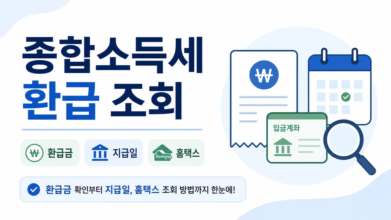 종합소득세 환급금 조회와 지급일 확인 방법 썸네일