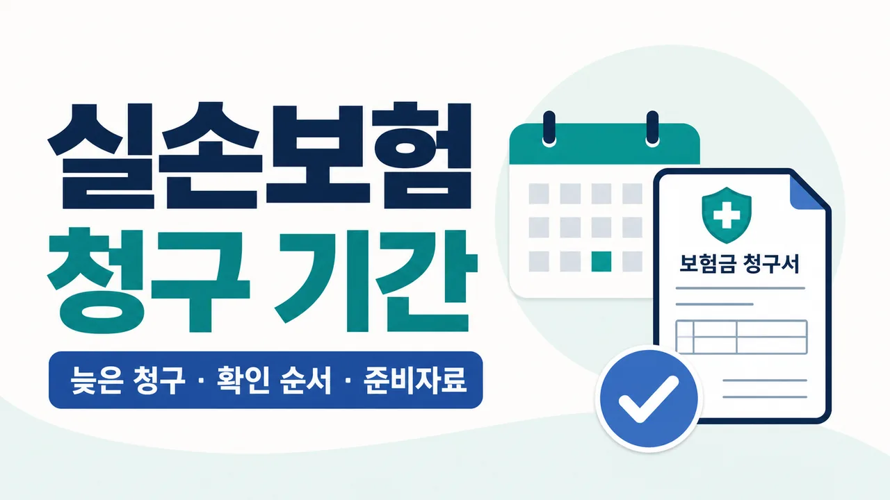 실손보험 청구 기간과 늦은 청구 확인 순서를 안내하는 썸네일