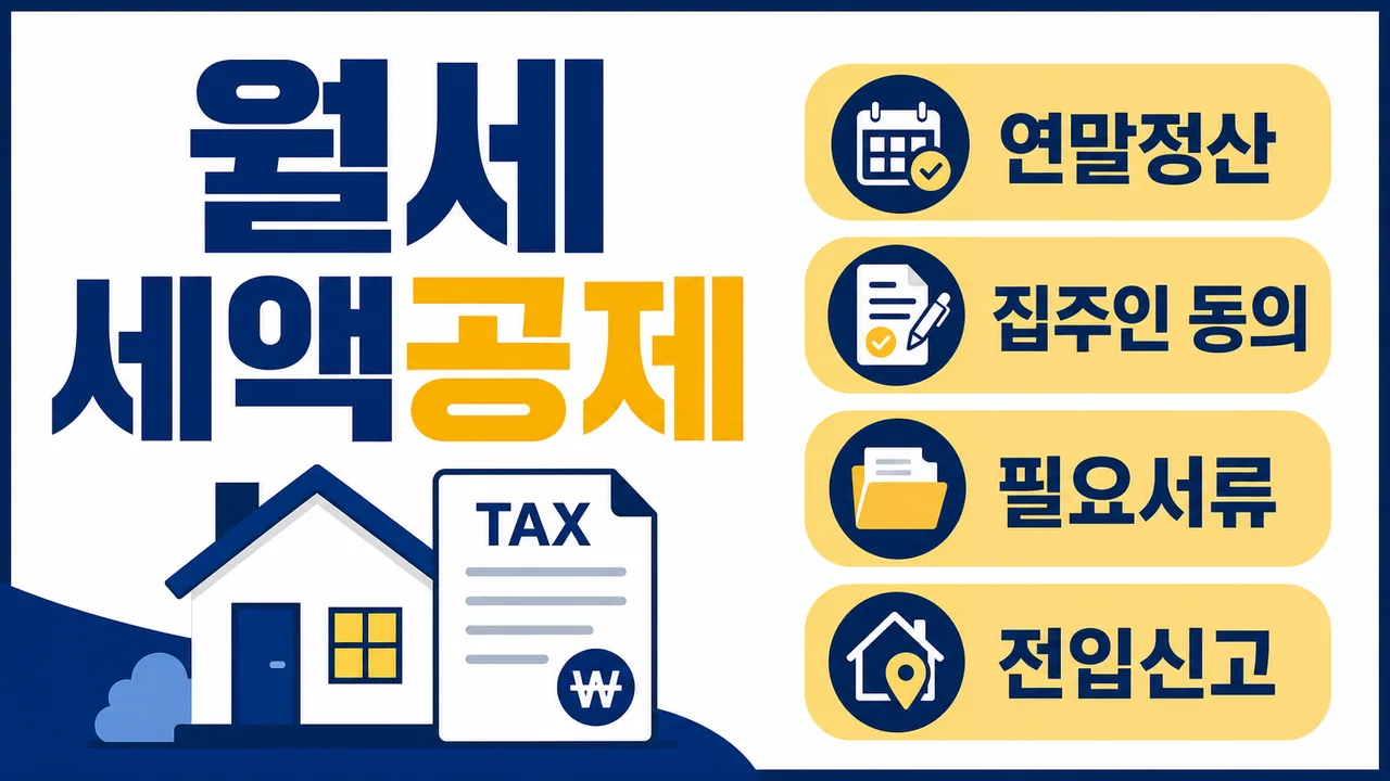 연말정산 월세 세액공제 조건과 집주인 동의 여부 대표 이미지
