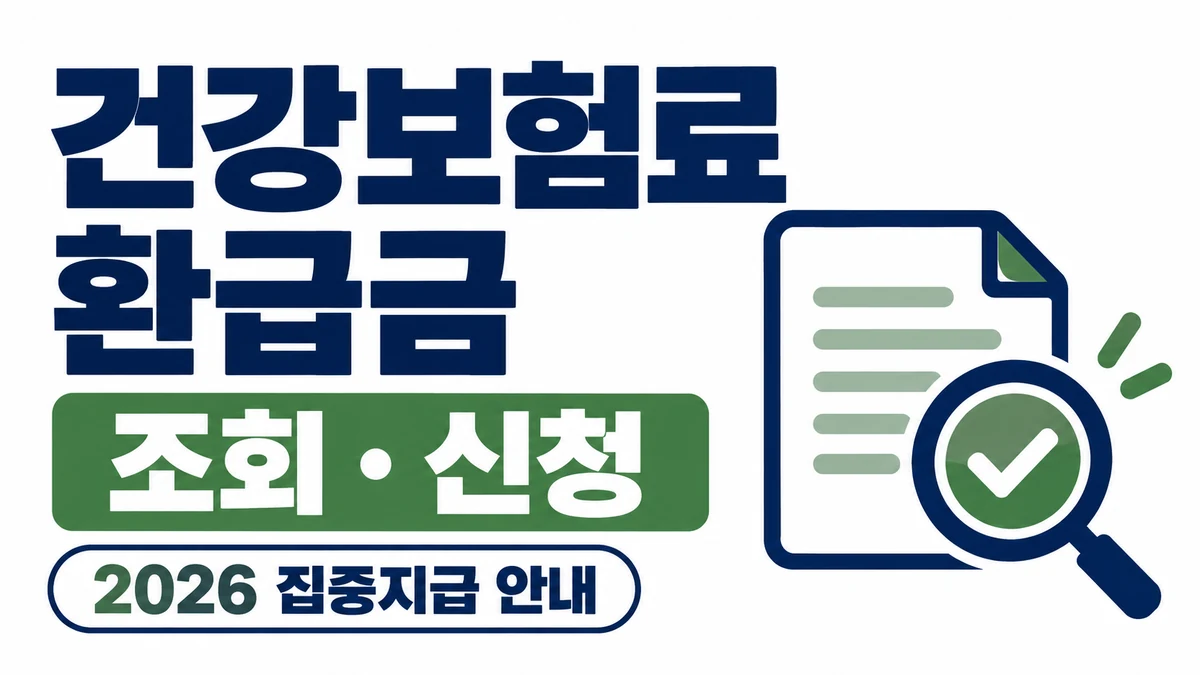 2026 건강보험료 환급금 조회와 신청 안내